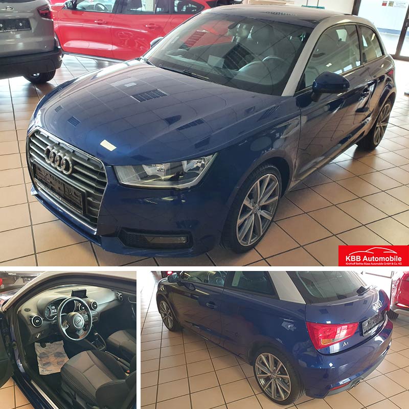 Gebrauchtfahrzeug, Audi A1, blau metallic